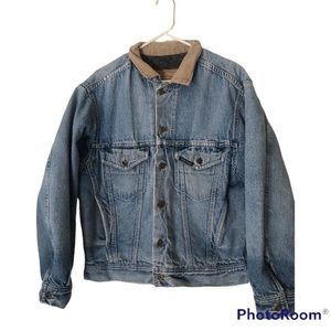 Denver Hayes Blue Denim Jacket with Tan Collar